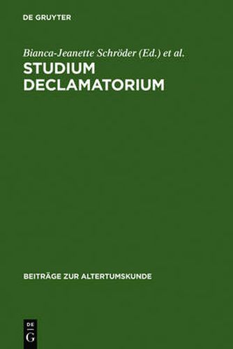 Cover image for Studium declamatorium