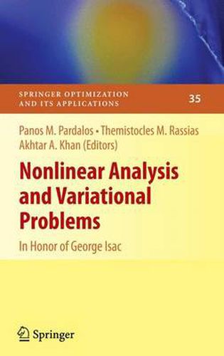 Cover image for Nonlinear Analysis and Variational Problems: In Honor of George Isac