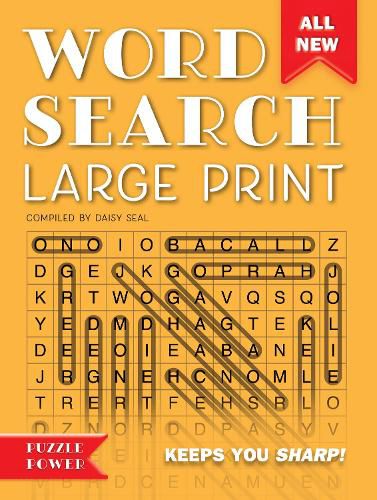 Cover image for Word Search Large Print (Orange): Word Play Twists and Challenges