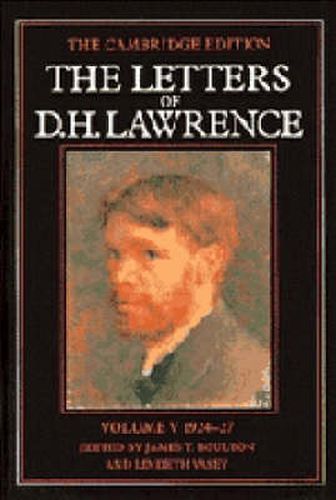 Cover image for The Letters of D. H. Lawrence: Volume 5, March 1924-March 1927