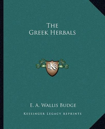 The Greek Herbals