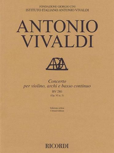 Concerto for Violin, Strings and Basso Continuo - Rv280, Op. 6 No. 5: Score