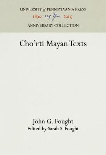 Cover image for Cho'rti Mayan Texts