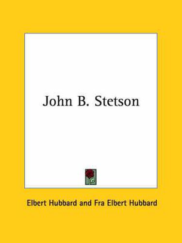 Cover image for John B. Stetson