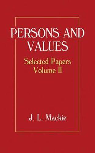 Cover image for Selected Papers: Volume II: Persons and Values