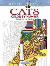 Cover image for Creative Haven Cats Color by Number Coloring Book