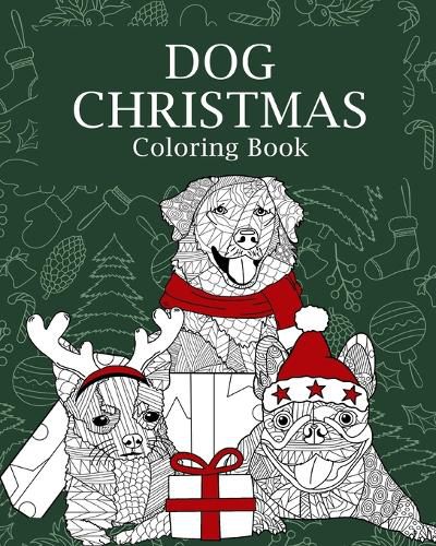 Cover image for Dog Christmas Coloring Book