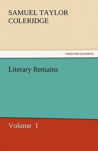 Cover image for Literary Remains