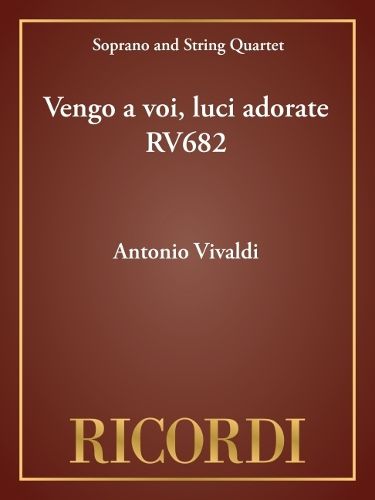 Cover image for Vengo a Voi, LUCI Adorate Rv682