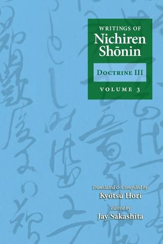 Cover image for Writings of Nichiren Shonin Doctrine 3: Volume 3