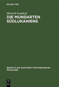 Cover image for Die Mundarten Sudlukaniens