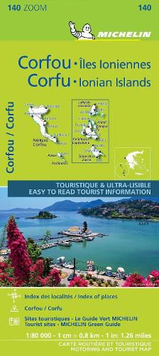 Cover image for Corfu & the Ionian Islands - Michelin Zoom Map 140: Maps