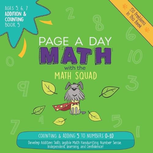 Cover image for Page A Day Math Addition & Counting Book 5: Adding 5 to the Numbers 0-10