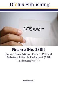 Cover image for Finance (No. 3) Bill