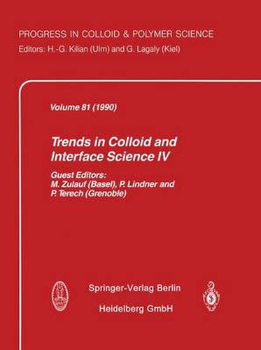 Cover image for Trends in Colloid and Interface Science IV