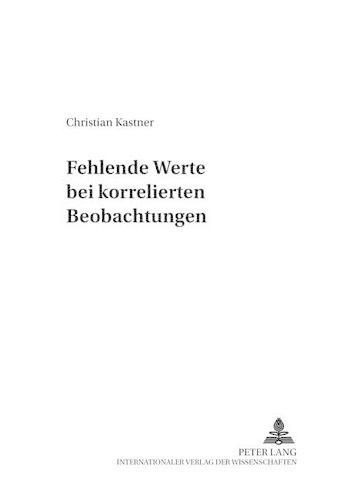 Fehlende Werte Bei Korrelierten Beobachtungen