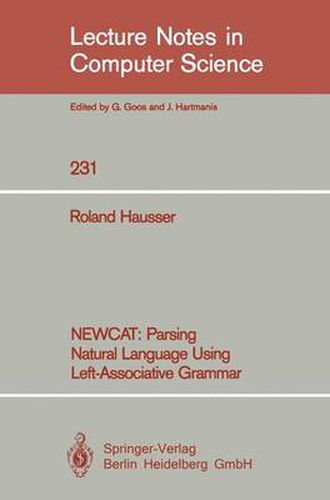 Cover image for NEWCAT: Parsing Natural Language Using Left-Associative Grammar