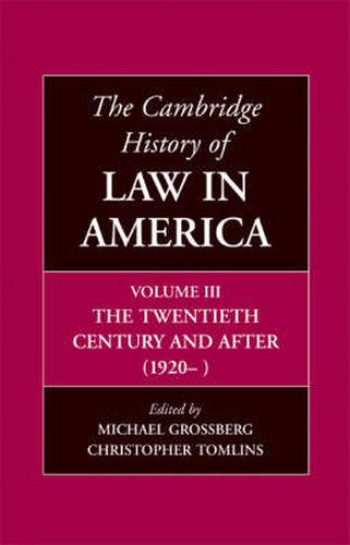 The Cambridge History of Law in America