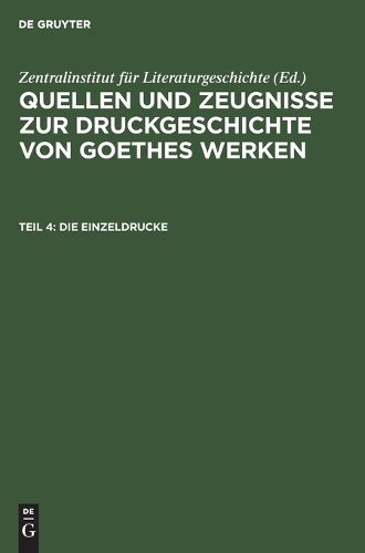 Cover image for Die Einzeldrucke