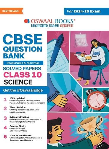 Cover image for CBSE Question Bank Chapterwise and Topicwise SOLVED PAPERS_Class 10_Science_For Exam 2024-25