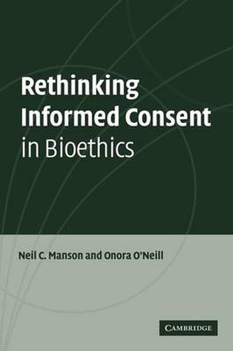 Cover image for Rethinking Informed Consent in Bioethics