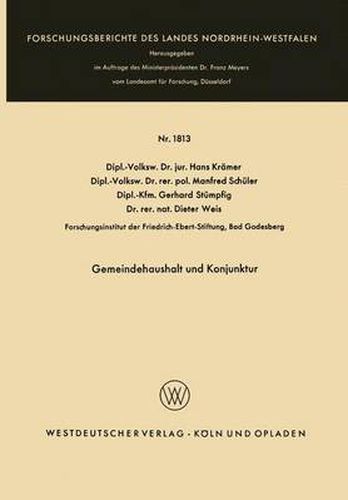 Cover image for Gemeindehaushalt Und Konjunktur