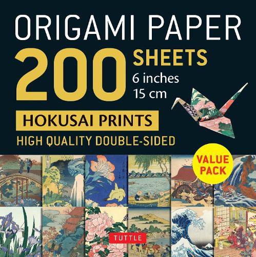 Cover image for Origami Paper 200 Sheets Hokusai Prints 6 (15 CM): Tuttle Origami Paper: High Quality Double-Sided Origami Sheets Printed with 12 Different Designs (Instructions for 5 Projects Included)