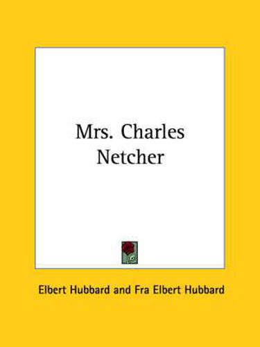 Cover image for Mrs. Charles Netcher