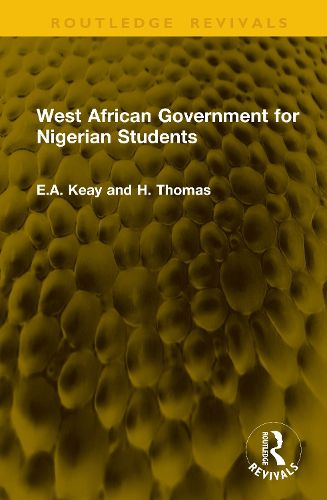 Cover image for West African Government for Nigerian Students