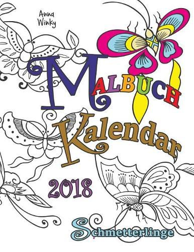 Cover image for Malbuch Kalendar 2018 Schmetterlinge