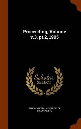 Cover image for Proceeding, Volume V.3, PT.2, 1905