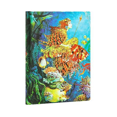 Cover image for Sea Fantasies Midi Lined Hardcover Journal (Elastic Band Closure)