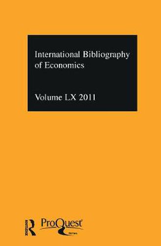 IBSS: Economics: 2011 Vol.60: International Bibliography of the Social Sciences