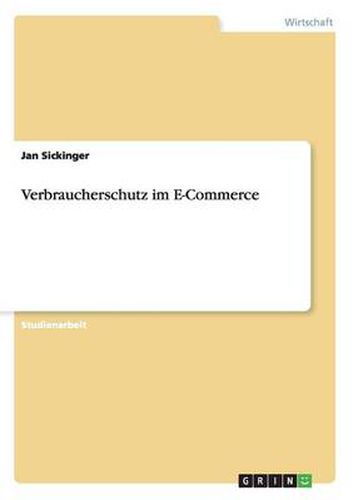 Cover image for Verbraucherschutz im E-Commerce