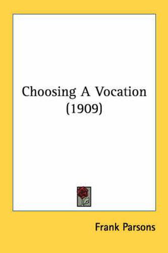 Cover image for Choosing a Vocation (1909)