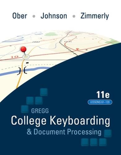 Cover image for GREGG COLLEGE KEYBOARDING & DOCUMENT PROCESSING (GDP11) MICROSOFT WORD 2016 MANUAL KIT 2: 61-120