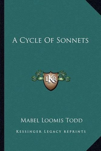 Cover image for A Cycle of Sonnets