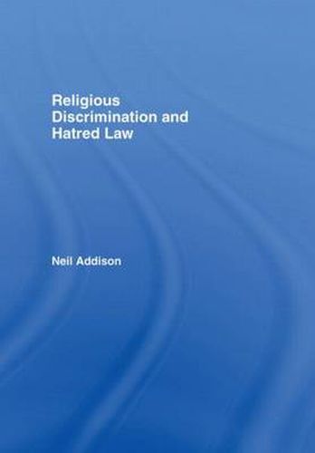 Cover image for Religious Discrimination and Hatred Law