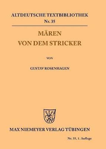 Cover image for Maren von dem Stricker