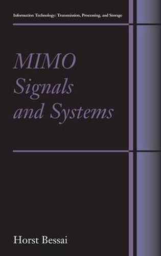 Cover image for MIMO Signals and Systems