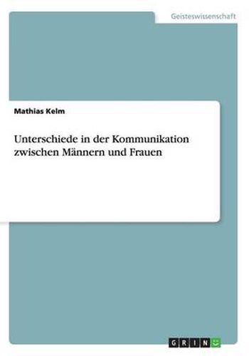 Cover image for Unterschiede in der Kommunikation zwischen Mannern und Frauen