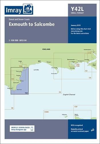 Cover image for Imray Chart Y42 Laminated: Laminated Y42 Exmouth to Salcombe (Small Format)