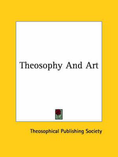 Cover image for Theosophy and Art