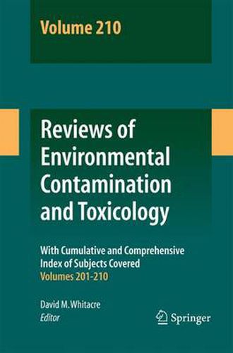 Cover image for Reviews of Environmental Contamination and Toxicology Volume 210