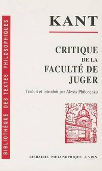 Cover image for Emmanuel Kant: Critique de la Faculte de Juger