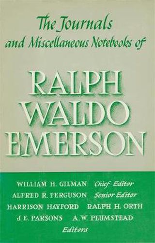 Cover image for Ralph Waldo Emerson Journals and Miscellaneous Notebooks of Ralph Waldo Emerson: 1843-1847