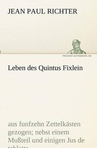 Cover image for Leben des Quintus Fixlein