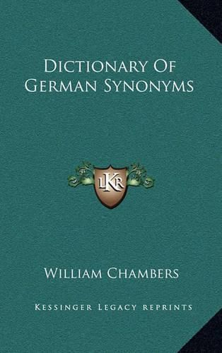 Dictionary of German Synonyms