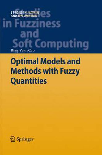 Cover image for Optimal Models and Methods with Fuzzy Quantities
