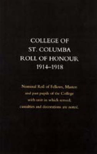 College of St Colomba Roll of Honour 1914-18